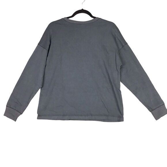 Wild Fable Womens Size M Pullover Sweatshirt Dark Gray Long Sleeve Crew Pocket - Picture 3 of 12